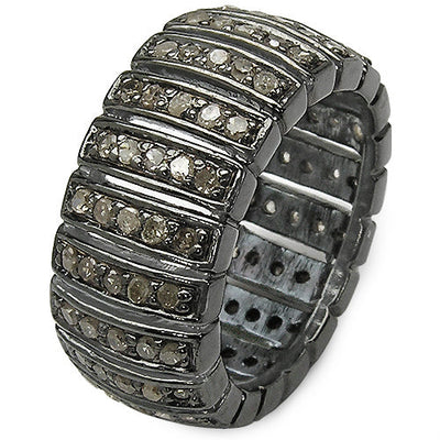 Bague de fiançailles en argent sterling .925 avec diamant TLB véritable de 1,25 carat