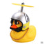 Car Duck with Helmet Broken Wind Small Yellow Duck Road Bike Motor Helmet Riding Cycling Car Accessories Decor Without Lights - Korvel