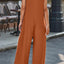 V-Neck Wide Strap Jumpsuit