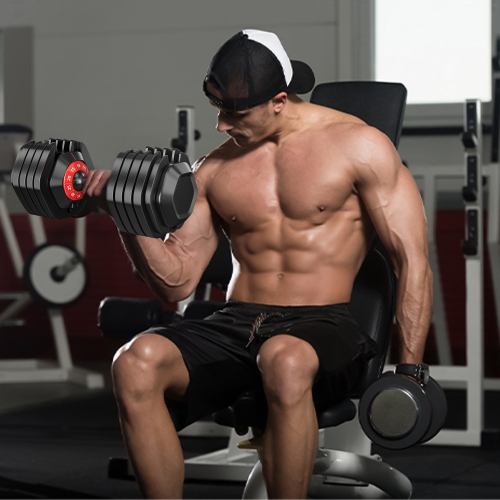 Adjustable 10-in-1 Dumbbell Set for Home Fitness
