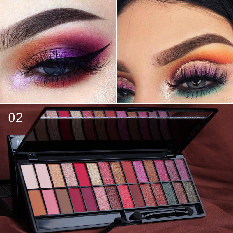 CmaaDU 28 Color Eyeshadow Palette Beginners Makeup Matte Pearlescent - Korvel