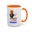 Taza de café de acento vibrante