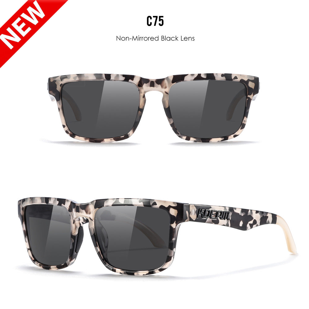 Classic polarized sunglasses for men and women ultra light driving glasses colorful real film sunglasses - Korvel