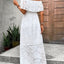 Robe Maxi Élégante à Épaules Dégagées pour l'Été