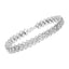 Pulsera de eslabones S de diamantes de doble fila de plata esterlina .925 - Tamaño 7.25