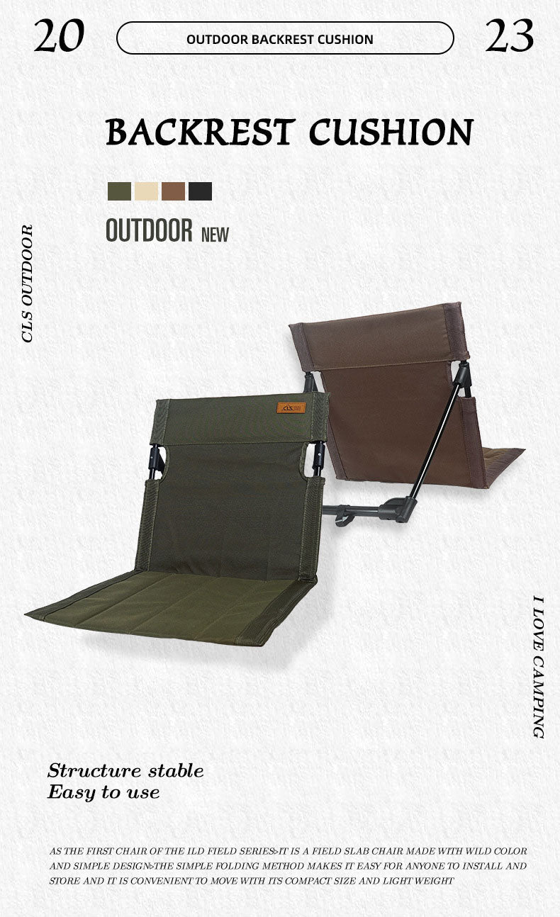 Outdoor camping backrest cushion chair portable folding chair tent leisure chair balcony park lawn picnic chair - Korvel