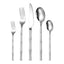 Thickened bamboo 304 stainless steel tableware knife, fork, and spoon set with titanium plated Western steak knife, fork, and spoon - Korvel