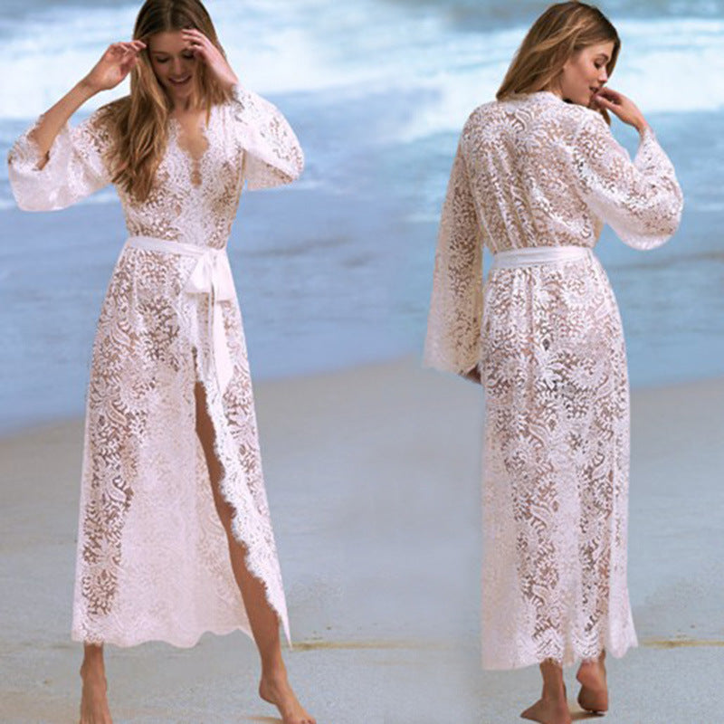 Couverture en Dentelle Élégante pour la Plage et la Piscine