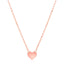 14k Rose Gold Polished Mini Heart Necklace