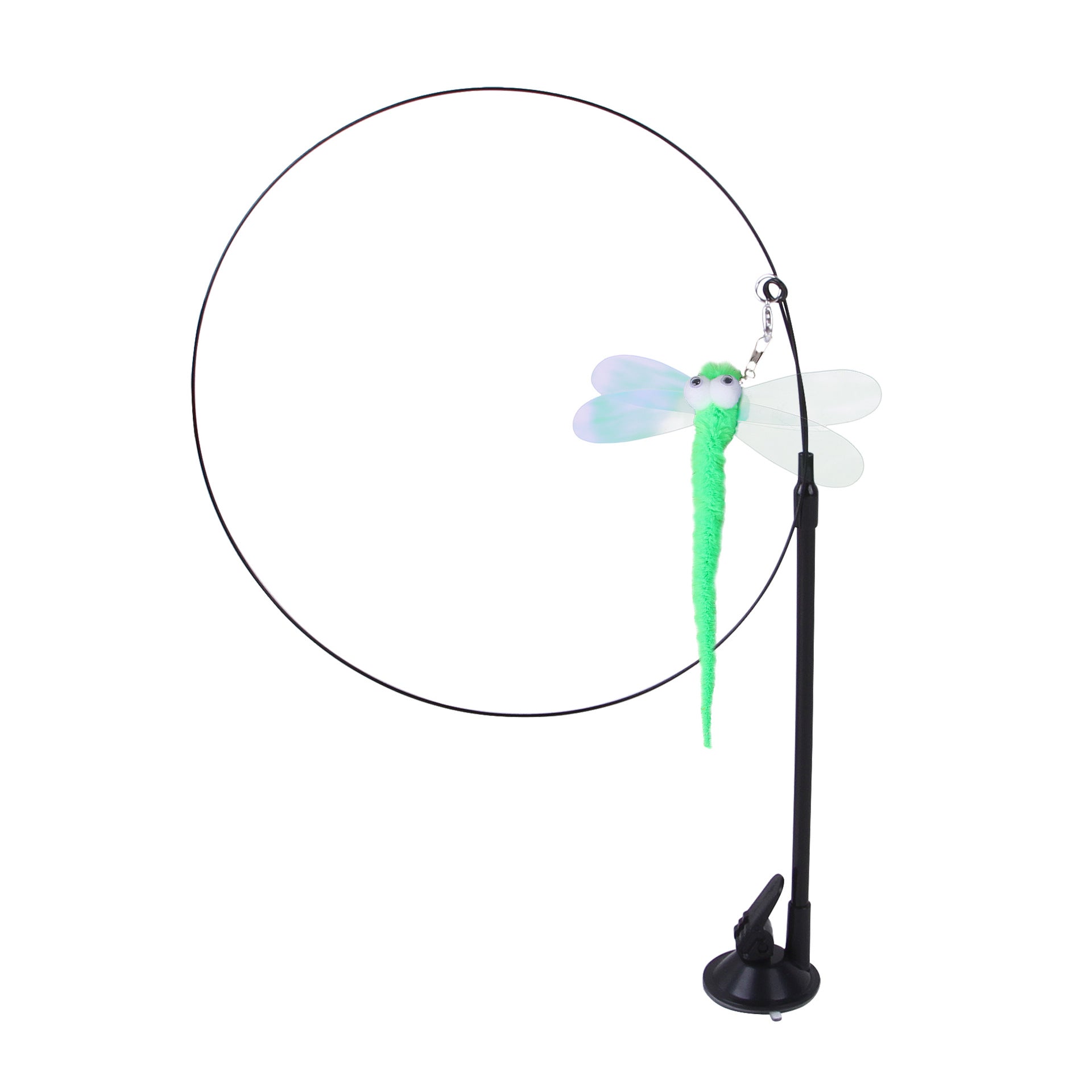 Suction cup cat toy stick that can be attached and held with steel wire multi head interchangeable cat toy and pet supplies - Korvel