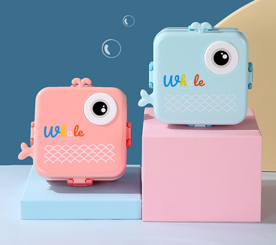 Cute cartoon microwaveable 304 stainless steel double-layer compartment sealed lunch box - Korvel
