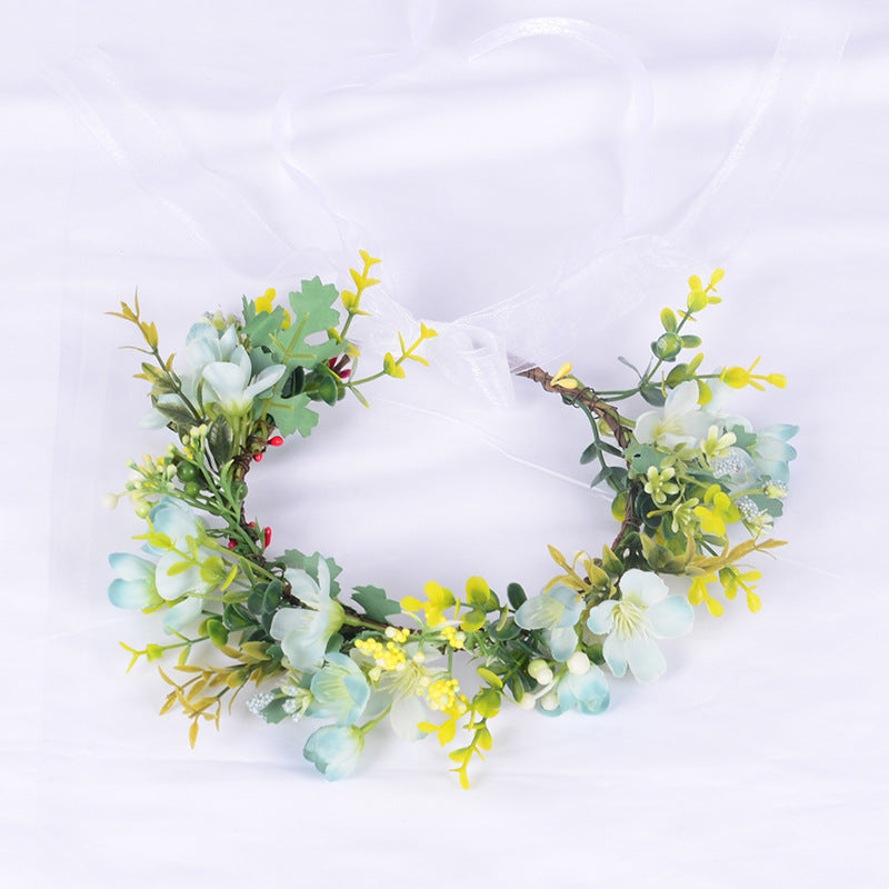 Couronne de Fleurs Élégante pour Mariage et Photographie
