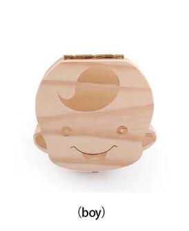 Wooden baby milk teeth box - Korvel