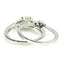 Bague de fiançailles antique de 0,90 ct en or blanc 14KT