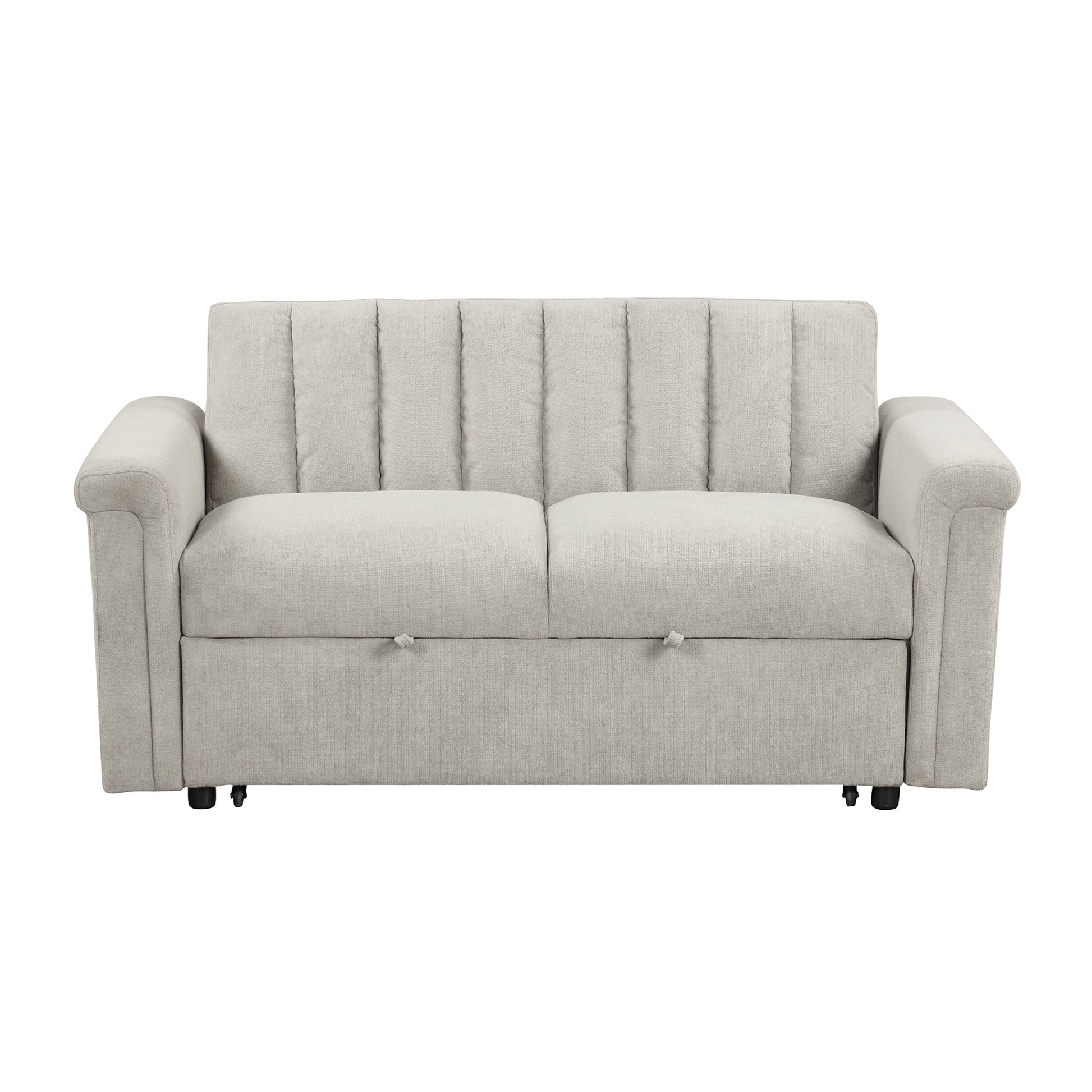 U_STYLE Convertible Soft Cushion Sofa Pull Bed ,for Two People to Sit On - Korvel