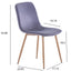Modern Blue Dining Chair Set of 4