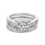 Sterling Silver 1/2 Cttw Diamond Cluster Flower Bridal Set