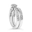 Sterling Silver 1/2 Cttw Diamond Cluster Flower Bridal Set