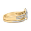 Ensemble de mariage en diamant en cluster marquise plaqué or jaune 14K en argent sterling