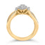 Ensemble de mariage en diamant en cluster marquise plaqué or jaune 14K en argent sterling