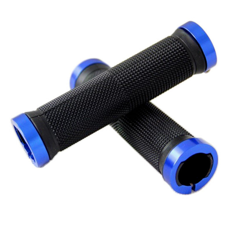 Mountain Bike Bicycle Handlebar Sleeve Vice Color Aluminum Alloy Bilateral Locking Handlebar Vice Handle Non-Slip Rubber Handlebar - Korvel