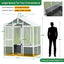 76''x48''x86'' Polycarbonate Greenhouse, Walk-in Outdoor Plant Gardening Greenhouse for Patio Backyard Lawn - Korvel