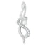 Espira 10K White Gold Diamond Swirl Pendant Necklace