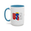Taza de café con acento vibrante de EE. UU.