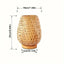 Retro Japanese Style Lamp Bamboo Woven Desk Lamp Handmade Rattan LED Desk Lamp Wooden House Decoration Light - Korvel