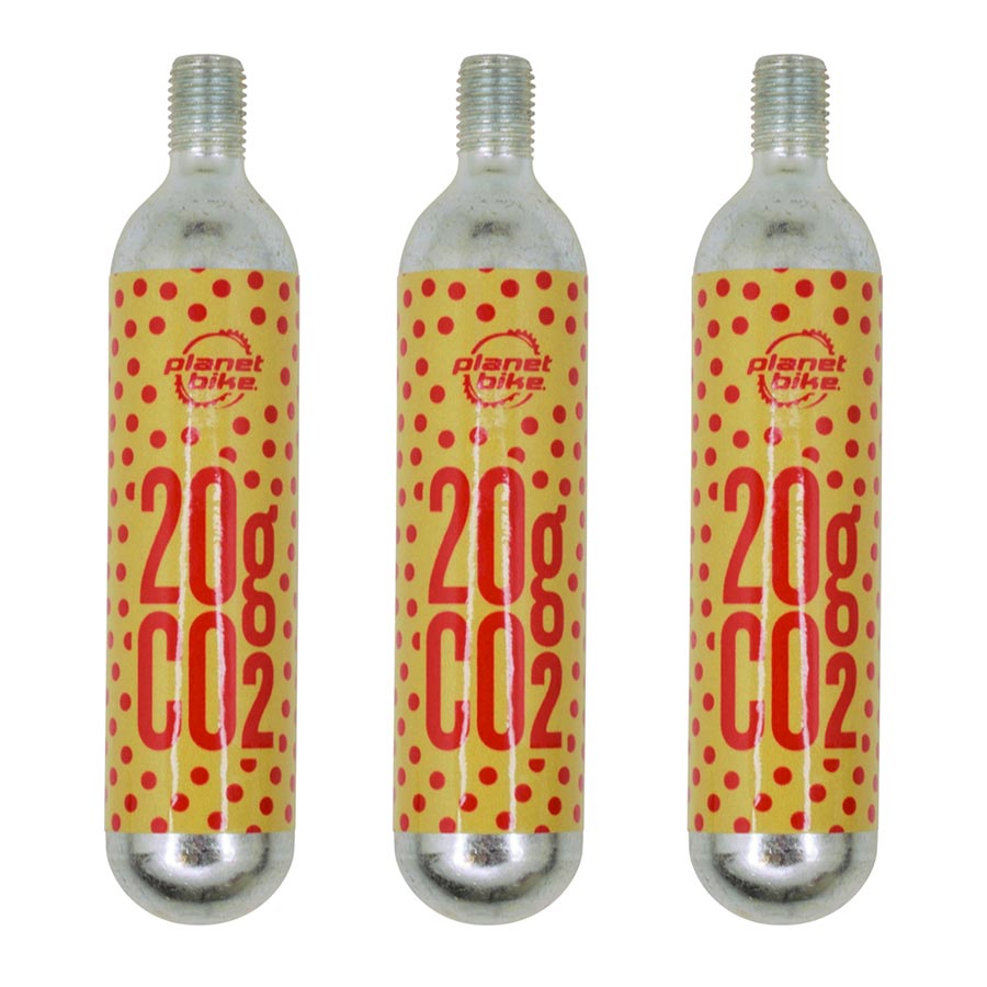 Planet Bike 20g Threaded CO2 Cartridges - 3 Pack