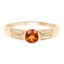 0.51 Carat Citrine and Diamond 14K Yellow Gold Engagement Ring