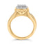 Ensemble de Mariage en Argent Sterling Plaqué Or Jaune 14K avec Diamants