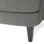 Modern grey fabric club chair and Ottoman set, stylish cushioned armchair, paired with Ottoman style - Korvel