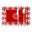 Christmas snowflake print placemat Christmas party decoration table mat living room dining table insulation mat - Korvel