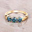 Bague de fiançailles en diamant bleu véritable de 1,03 carat en or jaune 14K
