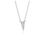 Pendentif Triangle Inversé en Diamant en Or Blanc 14k