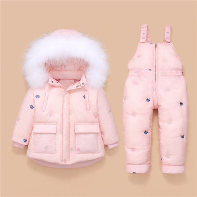 Children's Down Jacket Suit - Stylish Winter Outerwear