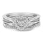 Ensemble de Mariage Motif Cœur en Argent Sterling et Diamants