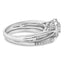 Ensemble de Mariage Motif Cœur en Argent Sterling et Diamants