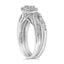 Ensemble de Mariage Motif Cœur en Argent Sterling et Diamants