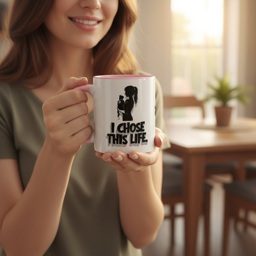 J'ai Choisi Cette Vie Tasse de Femme Amoureuse des Chats | Tasse à Café Sassy