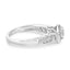 Bague Halo Ronde en Argent Sterling avec Accent de Diamant