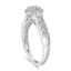 Bague Halo Ronde en Argent Sterling avec Accent de Diamant