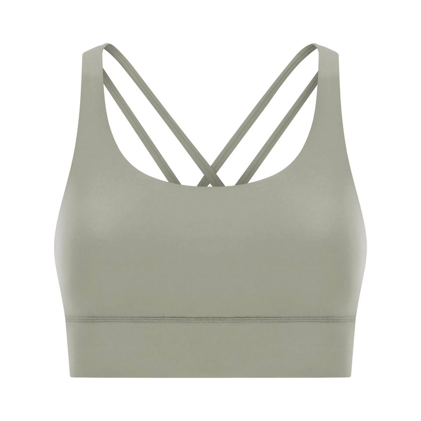 Cross back yoga bra brushed bare high-strength shock-absorbing gathering sports vest for women - Korvel
