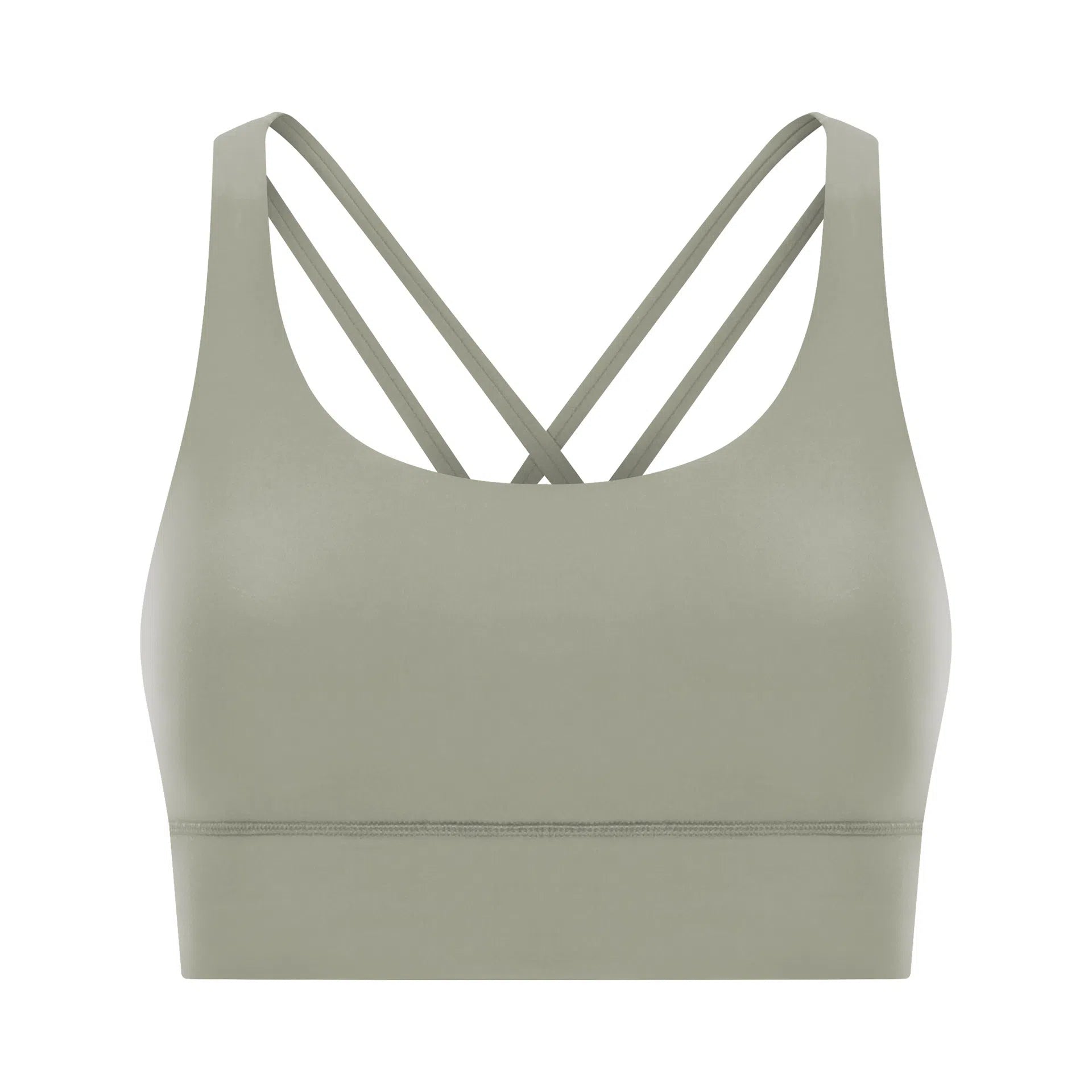 Cross back yoga bra brushed bare high-strength shock-absorbing gathering sports vest for women - Korvel