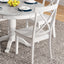 Orisfur 5 Pieces Dining Table and Chairs Set for 4 Persons Kitchen Room Solid Wood Table with 4 Chairs MDF + White + Solid Wood - Korvel