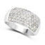Anillo de Compromiso de Diamante Blanco Genuino de 1.21 Quilates en Plata de Ley