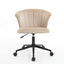 Silla de Oficina en Forma de Flor de Terciopelo con Giro