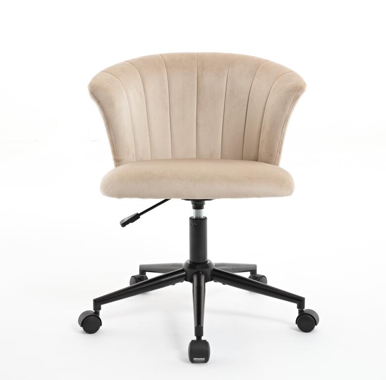 Silla de Oficina en Forma de Flor de Terciopelo con Giro