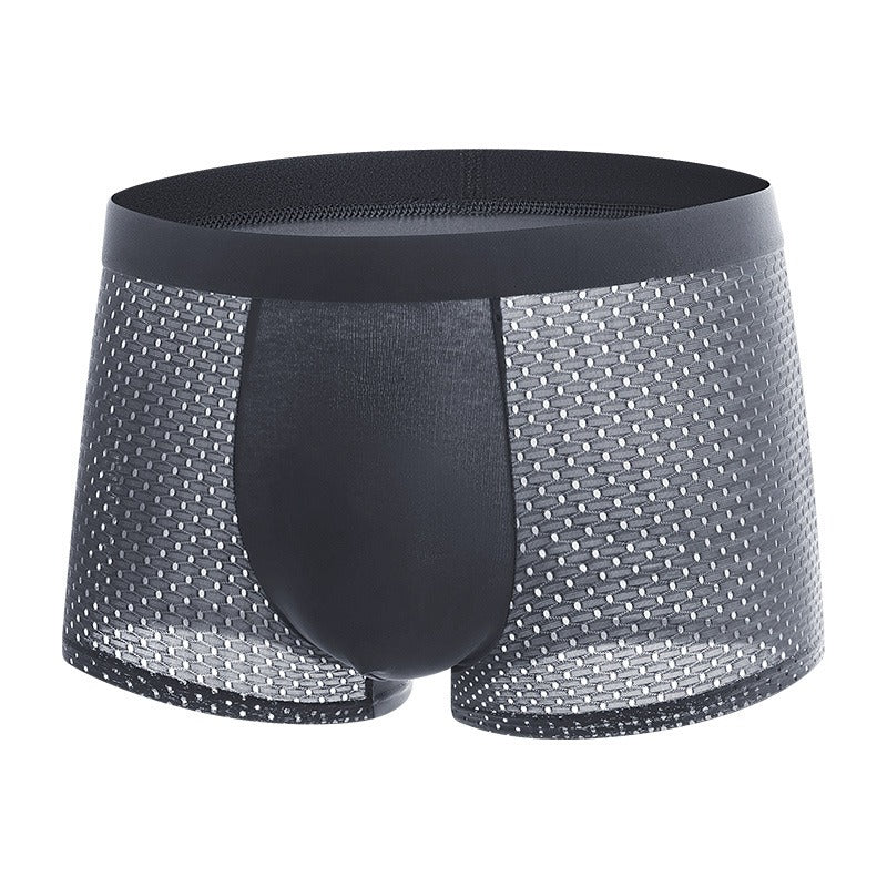 Premium Ice Silk Mesh Boxer Briefs for Men
